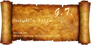 Gulyás Tilla névjegykártya