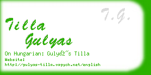 tilla gulyas business card